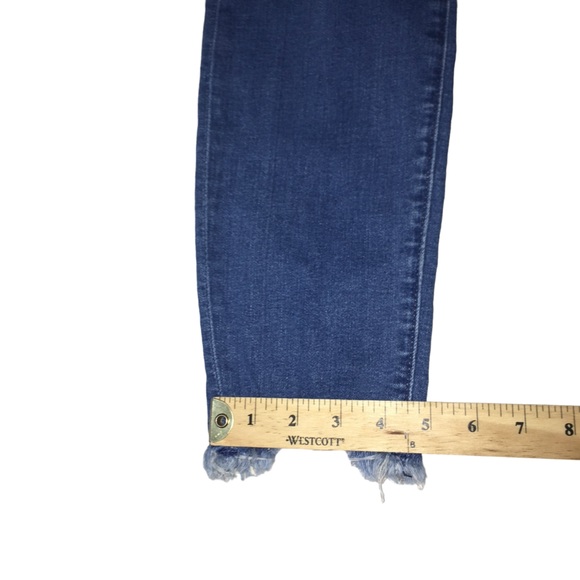 Loft Curvy Skinny Blue Distressed Hem Stretch Ankle Jeans - Women’s 6 - Picture 7 of 13